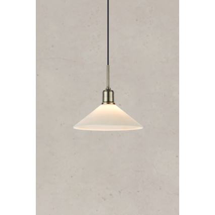 Markslöjd 108867 - Lühter VELA 1xE27/40W/230V messing/valge