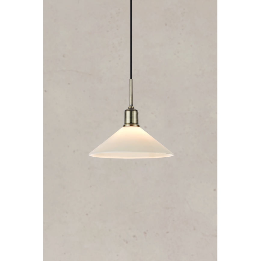 Markslöjd 108867 - Lühter VELA 1xE27/40W/230V messing/valge