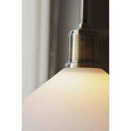 Markslöjd 108867 - Lühter VELA 1xE27/40W/230V messing/valge