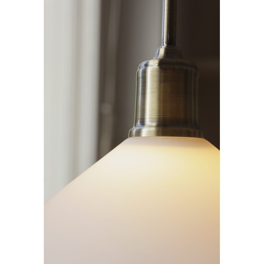 Markslöjd 108867 - Lühter VELA 1xE27/40W/230V messing/valge