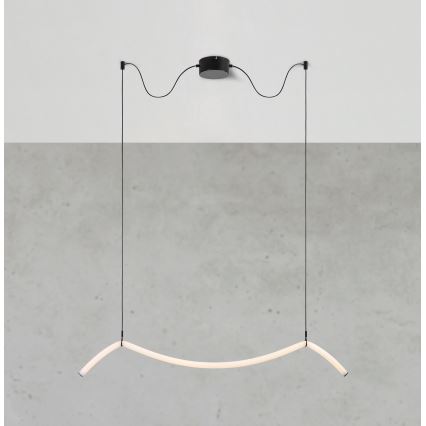 Markslöjd 108873 - MELT hämardatav LED-ripplamp kaabliga LED/13W/230V 112 cm must