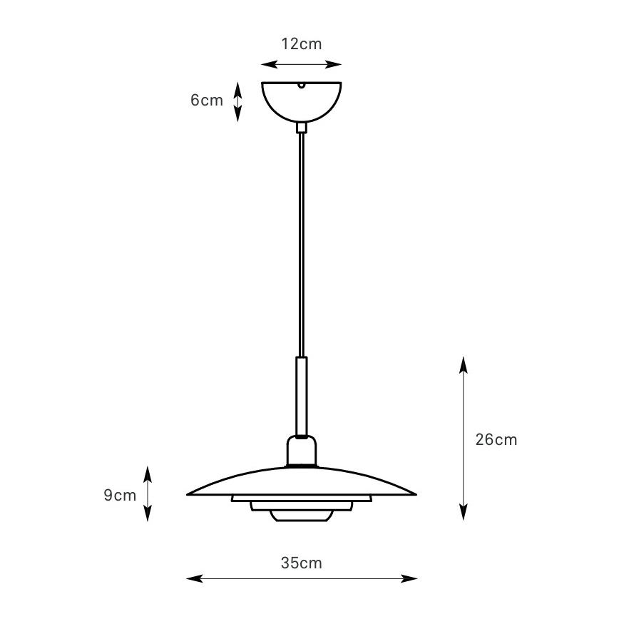 Markslöjd 108874 - ripplamp kaabliga PINY 1xE27/60W/230V, läbimõõt 35 cm, valge