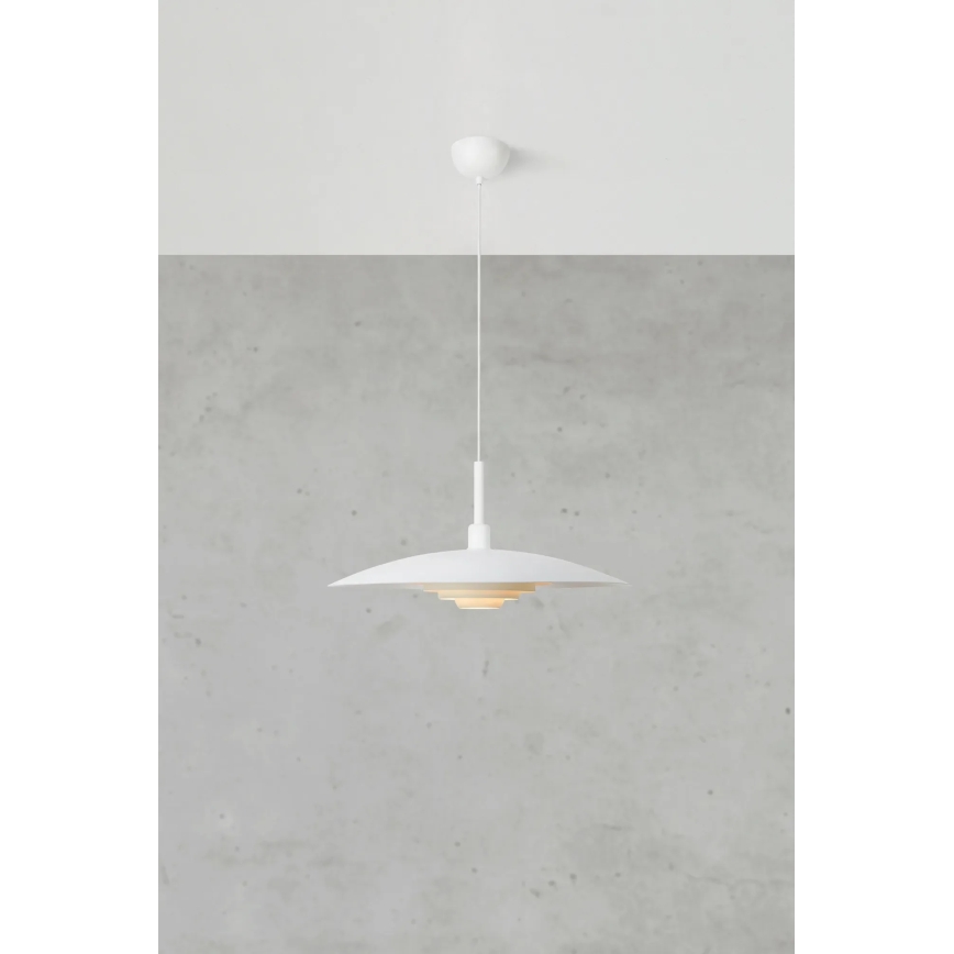 Markslöjd 108876 - Rippvalgusti kaabliga PINY 1xE27/60W/230V, läbimõõt 57 cm, valge