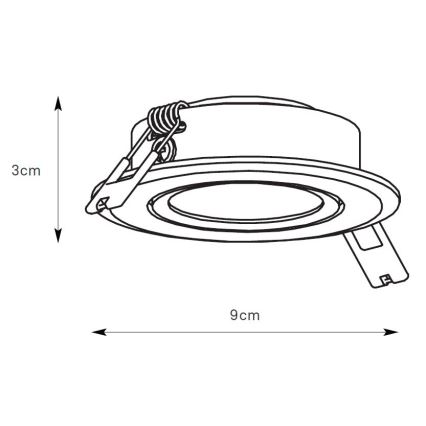 Markslöjd 108885 - Hämardatav vannitoa süvistatav laevalgusti PLUTO LED/4,9W/230V CRI 90 IP44 valge