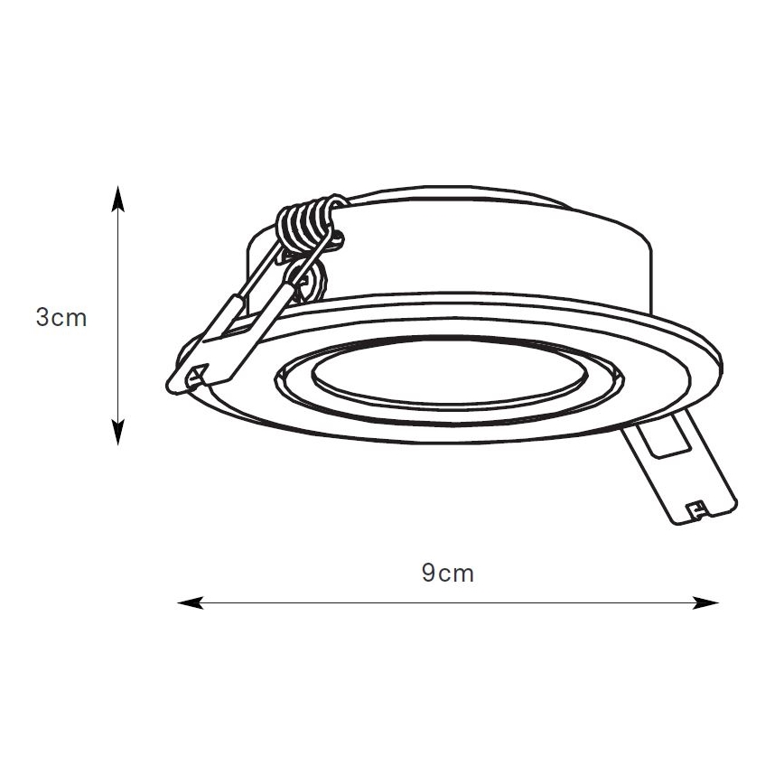 Markslöjd 108885 - Hämardatav vannitoa süvistatav laevalgusti PLUTO LED/4,9W/230V CRI 90 IP44 valge