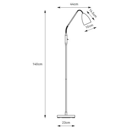 Markslöjd 108888 - LED hämardatav põrandalamp PATRO LED/4,9W/230V CRI 90 hall
