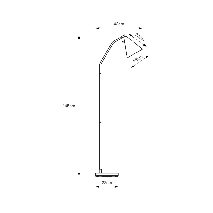 Markslöjd 108891 - LED hämardatav põrandalamp FUNIL LED/4,9W/230V CRI 90 hall