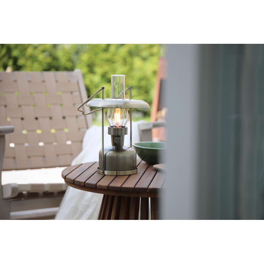 Markslöjd 108894 - LED hämardatav välilaetav lauavalgusti FANOS LED/2,5W/3,7V 4000 mAh IP44 messing