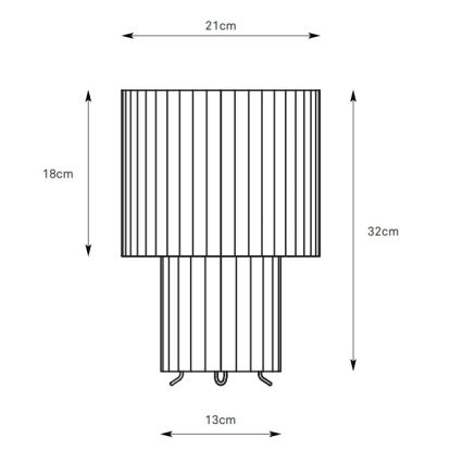Markslöjd 108896 - Laualamp CATIS 1xE27/60W/230V 32 cm hall