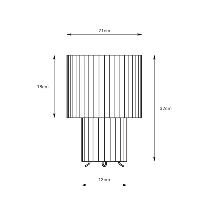Markslöjd 108896 - Laualamp CATIS 1xE27/60W/230V 32 cm hall