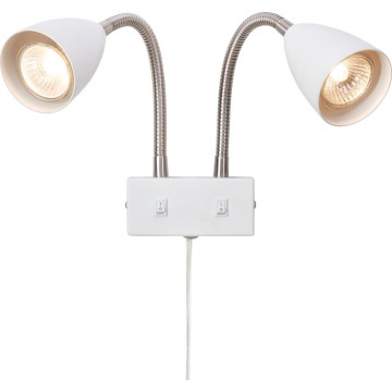 Markslöjd 108900 - CIRO seinapealne suunavalgusti 2xGU10/7W/230V valge