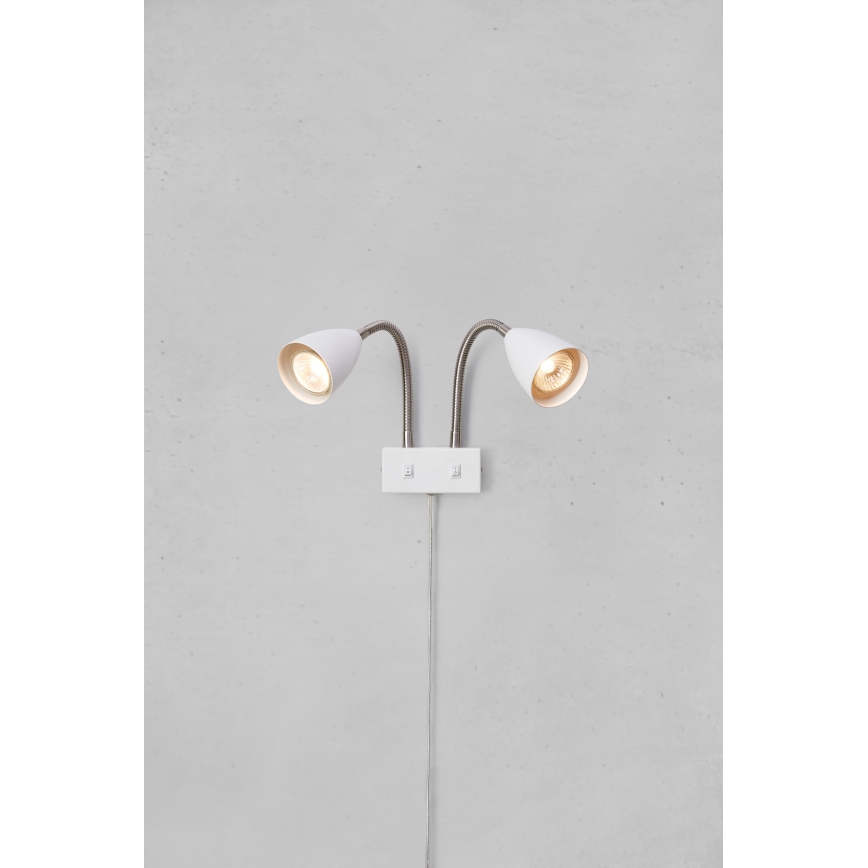 Markslöjd 108900 - CIRO seinapealne suunavalgusti 2xGU10/7W/230V valge