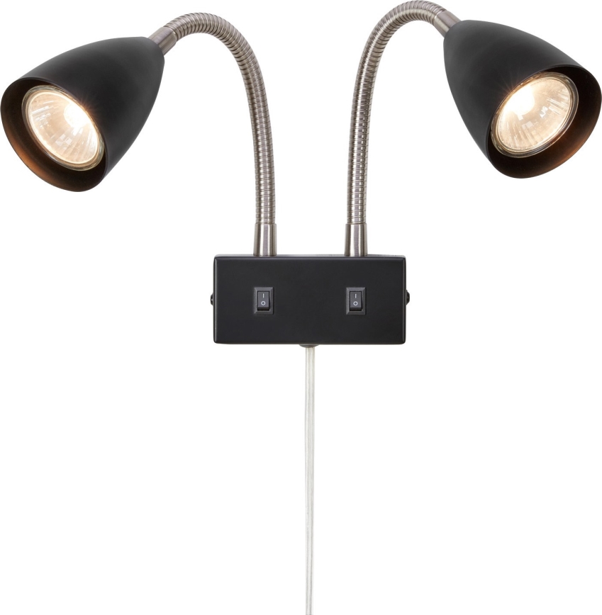 Markslöjd 108901 - seinale paigaldatav punktvalgusti CIRO 2xGU10/7W/230V must