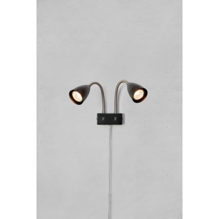 Markslöjd 108901 - seinale paigaldatav punktvalgusti CIRO 2xGU10/7W/230V must