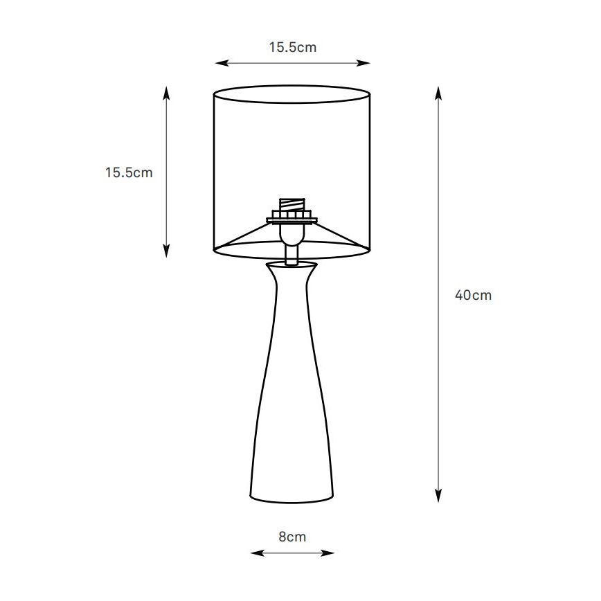 Markslöjd 108904 - Laualamp BIRILLO 1xE14/60W/230V valge