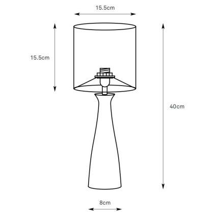 Markslöjd 108906 - Laualamp BIRILLO 1xE14/60W/230V kreemjas