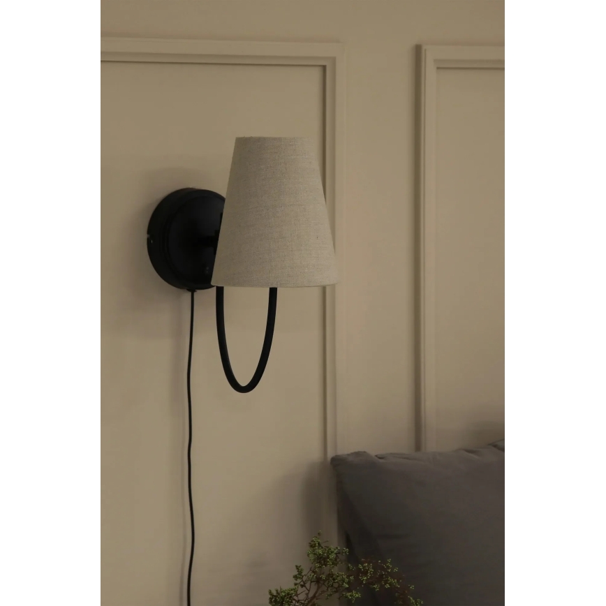 Markslöjd 108907 - Seinavalgusti AMAR 1xE14/40W/230V linane/must