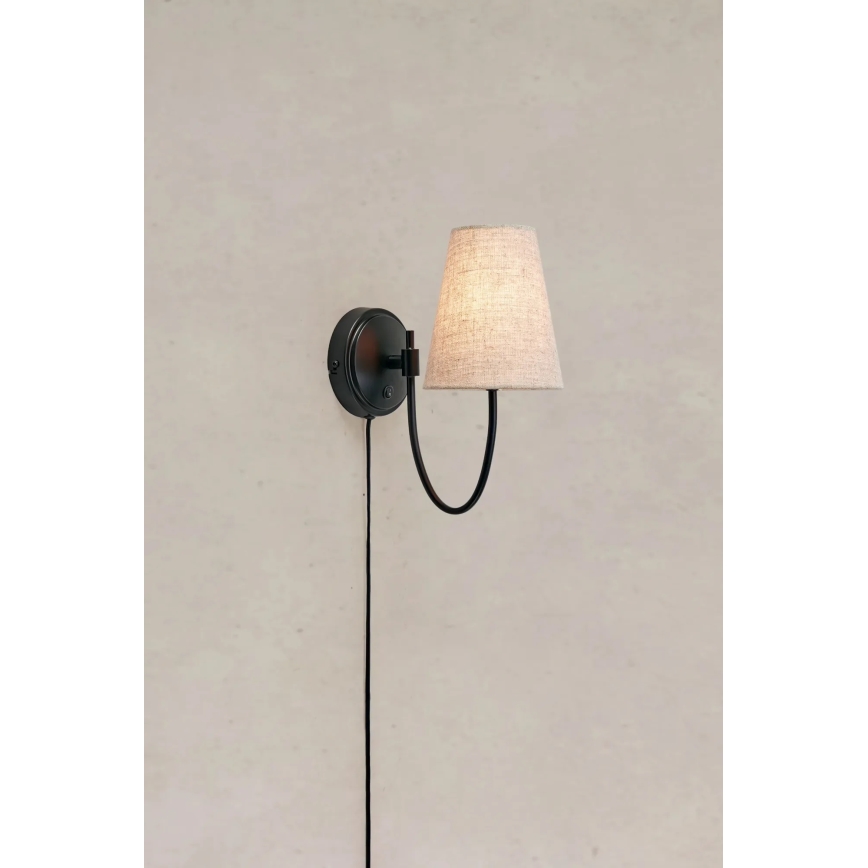 Markslöjd 108907 - Seinavalgusti AMAR 1xE14/40W/230V linane/must