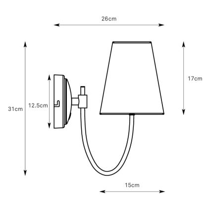 Markslöjd 108907 - Seinavalgusti AMAR 1xE14/40W/230V linane/must