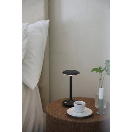 Markslöjd 108918 - LED Hämardatav väli laetav laualamp PETIT LED/2W/1800 mAh 2200/2700/3000K IP44 must