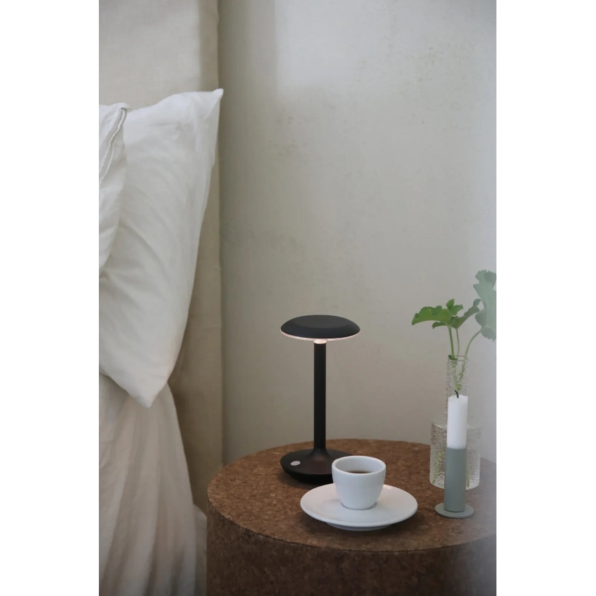 Markslöjd 108918 - LED Hämardatav väli laetav laualamp PETIT LED/2W/1800 mAh 2200/2700/3000K IP44 must