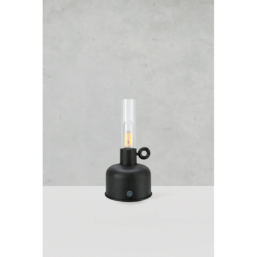 Markslöjd 108919 - LED Hämardatav väli laetav laualamp ASTRID LED/2W/1200 mAh IP44 must