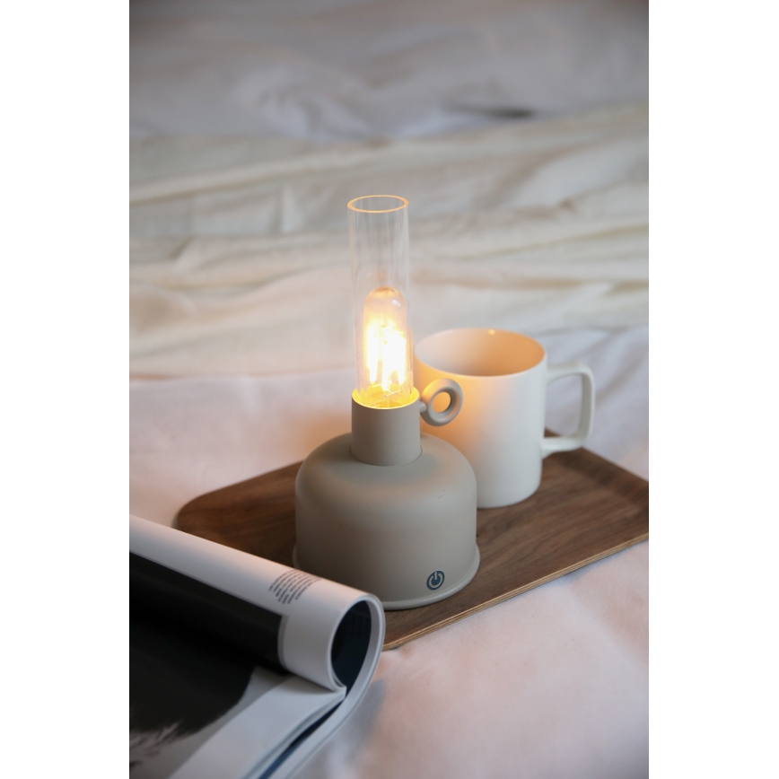 Markslöjd 108921 - LED Hämardatav väli laetav laualamp ASTRID LED/2W/1200 mAh IP44 hall