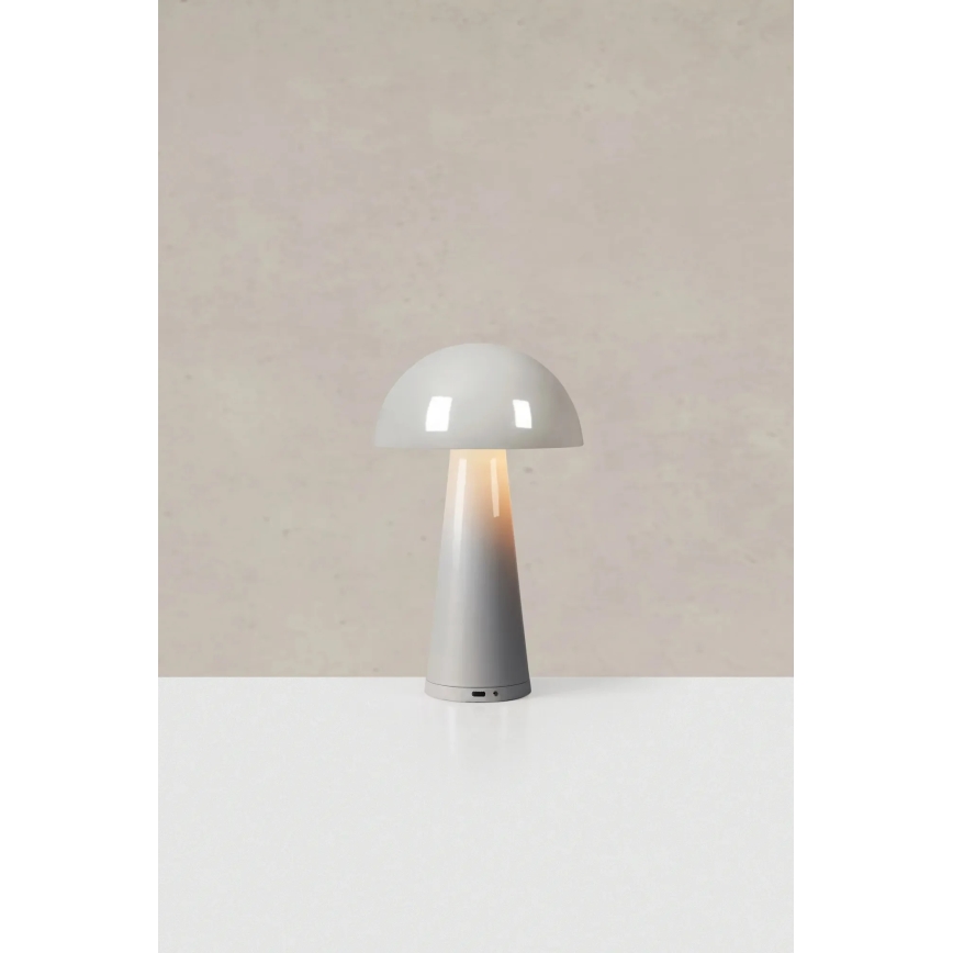 Markslöjd 108950 - LED hämardatav laetav laualamp FUNGI LED/1,5W/5V 2000 mAh IP44 hall