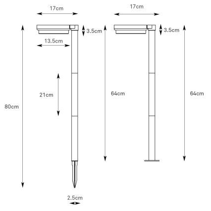 Markslöjd 108953 - LED-hämardatav päikeselamp FRAME LED/2W/3,7V 4000 mAh IP44 must