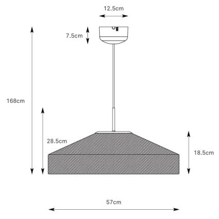 Markslöjd 108955 - Rippvalgusti kaabliga ALIA 1xE27/60W/230V linane/must