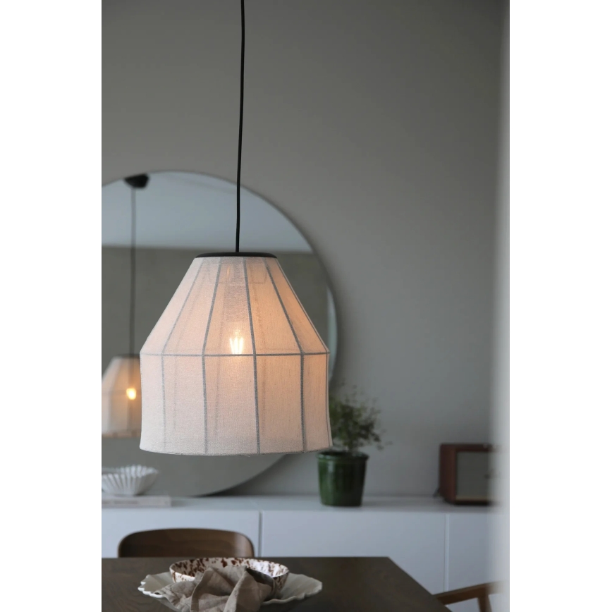 Markslöjd 108956 - AIKO kaabliga rippvalgusti 1xE27/60W/230V Ø 37 cm kreem/must