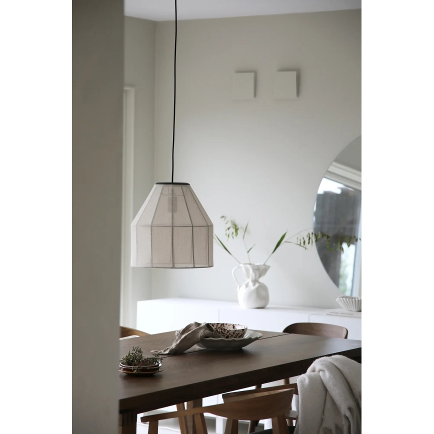 Markslöjd 108956 - AIKO kaabliga rippvalgusti 1xE27/60W/230V Ø 37 cm kreem/must