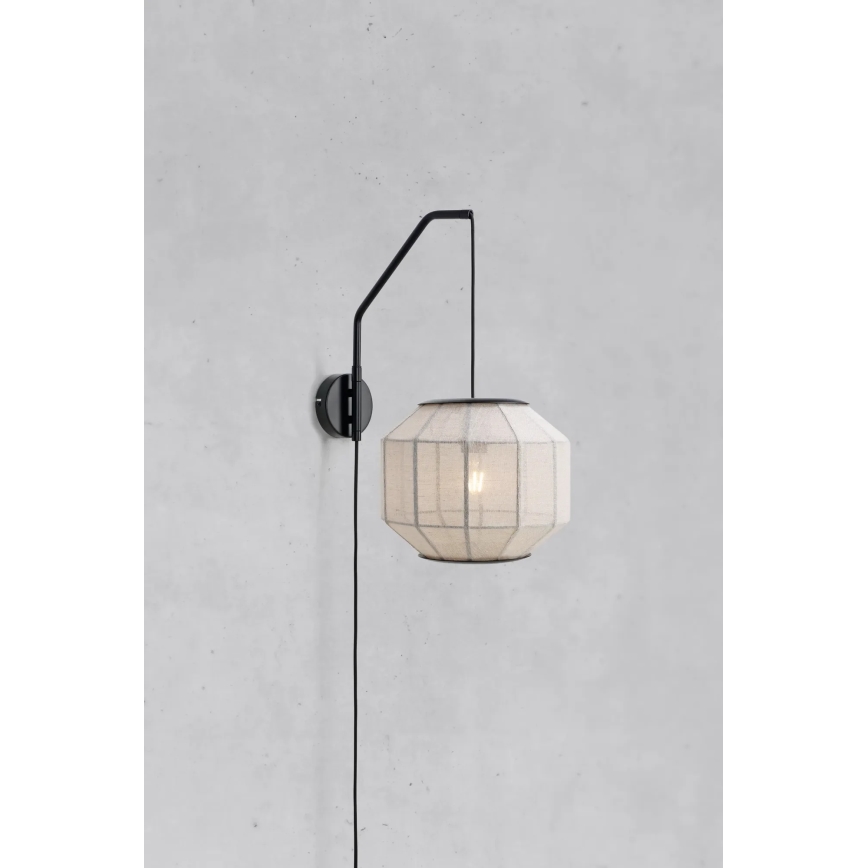 Markslöjd 108957 - Seinavalgusti ASUKA 1xE27/60W/230V linane/must