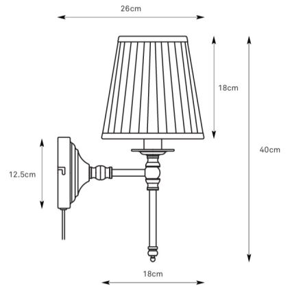 Markslöjd 108968 - Seinavalgusti MANOR 1xE14/40W/230V valge/messing
