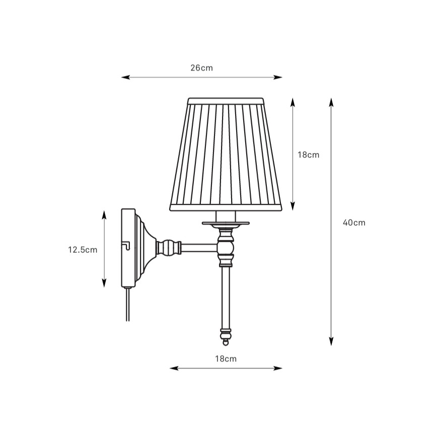 Markslöjd 108968 - Seinavalgusti MANOR 1xE14/40W/230V valge/messing