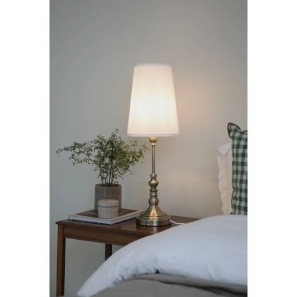 Markslöjd 108970 - Laualamp NOBLE 1xE14/40W/230V 66 cm valge/messing