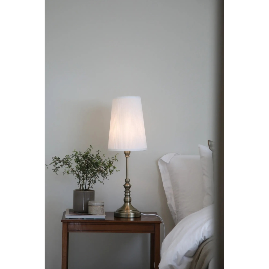 Markslöjd 108970 - Laualamp NOBLE 1xE14/40W/230V 66 cm valge/messing