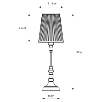 Markslöjd 108970 - Laualamp NOBLE 1xE14/40W/230V 66 cm valge/messing