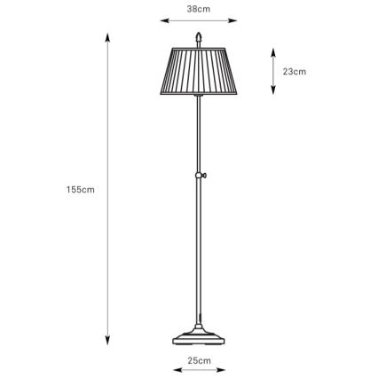 Markslöjd 108972 - Põrandalamp OXFORD 1xE14/40W/230V valge/messing