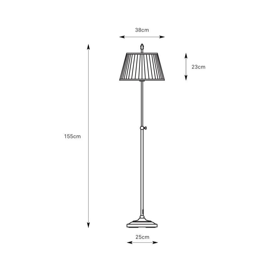 Markslöjd 108972 - Põrandalamp OXFORD 1xE14/40W/230V valge/messing