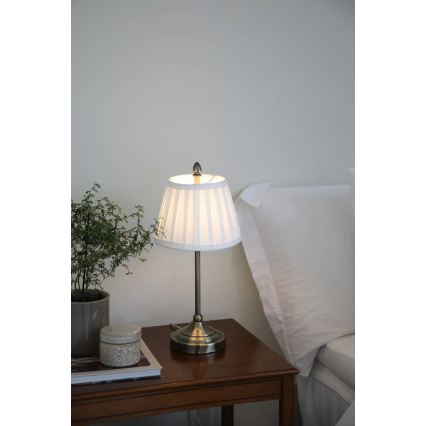 Markslöjd 108973 - Laualamp OXFORD 1xE14/40W/230V valge/messing