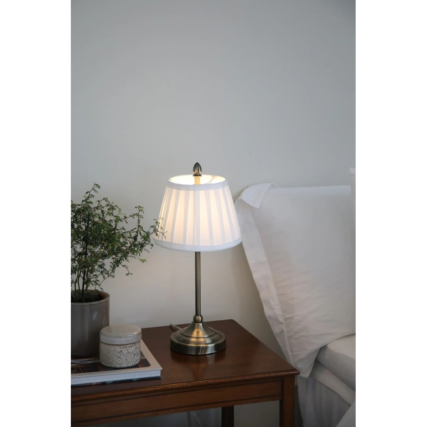 Markslöjd 108973 - Laualamp OXFORD 1xE14/40W/230V valge/messing