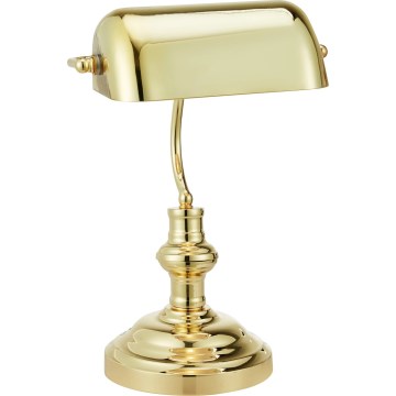 Markslöjd 108977 - Laualamp BANKERS 1xE14/40W/230V kuldne