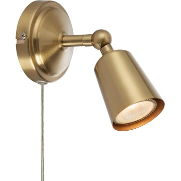 Markslöjd 108978 - Seinale paigaldatav suunatav valgusti TINY 1xGU10/7W/230V messing