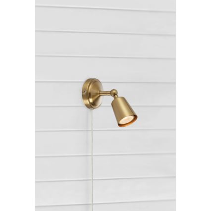 Markslöjd 108978 - Seinale paigaldatav suunatav valgusti TINY 1xGU10/7W/230V messing