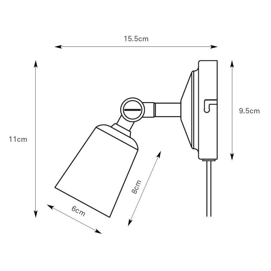 Markslöjd 108978 - Seinale paigaldatav suunatav valgusti TINY 1xGU10/7W/230V messing