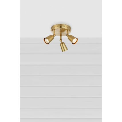 Markslöjd 108980 - suunatav laevalgusti TINY 3xGU10/7W/230V, messing