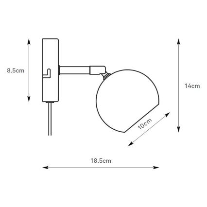 Markslöjd 108984 - suunatav seinavalgusti POP, 1xGU10/7W/230V, pruun