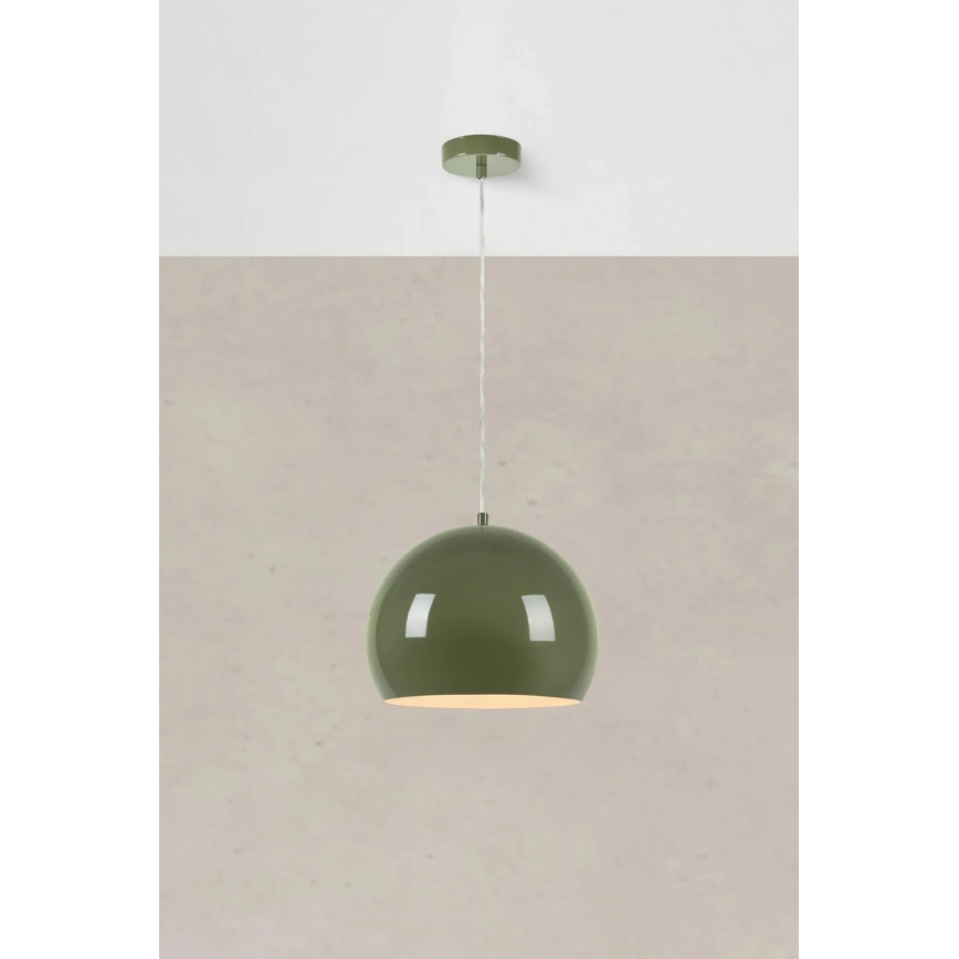 Markslöjd 108988 - ripatslaelamp POP kaablil 1xE27/40W/230V, läbimõõt 28 cm, roheline