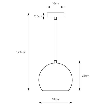 Markslöjd 108988 - ripatslaelamp POP kaablil 1xE27/40W/230V, läbimõõt 28 cm, roheline